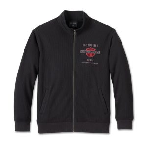 Chaqueta Forro Sherpa Hombre Harley-Davidson® Men Genuine Bar & Shield Track Jacket – Negro