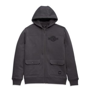 Sudadera con Capucha y Cremallera Hombre Harley-Davidson® Men Winding Roads Zip-Up Hoodie – Gris