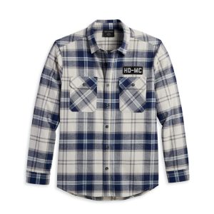 Camisa Hombre Harley-Davidson® Men HD-MC Flannel – Cuadros Azules