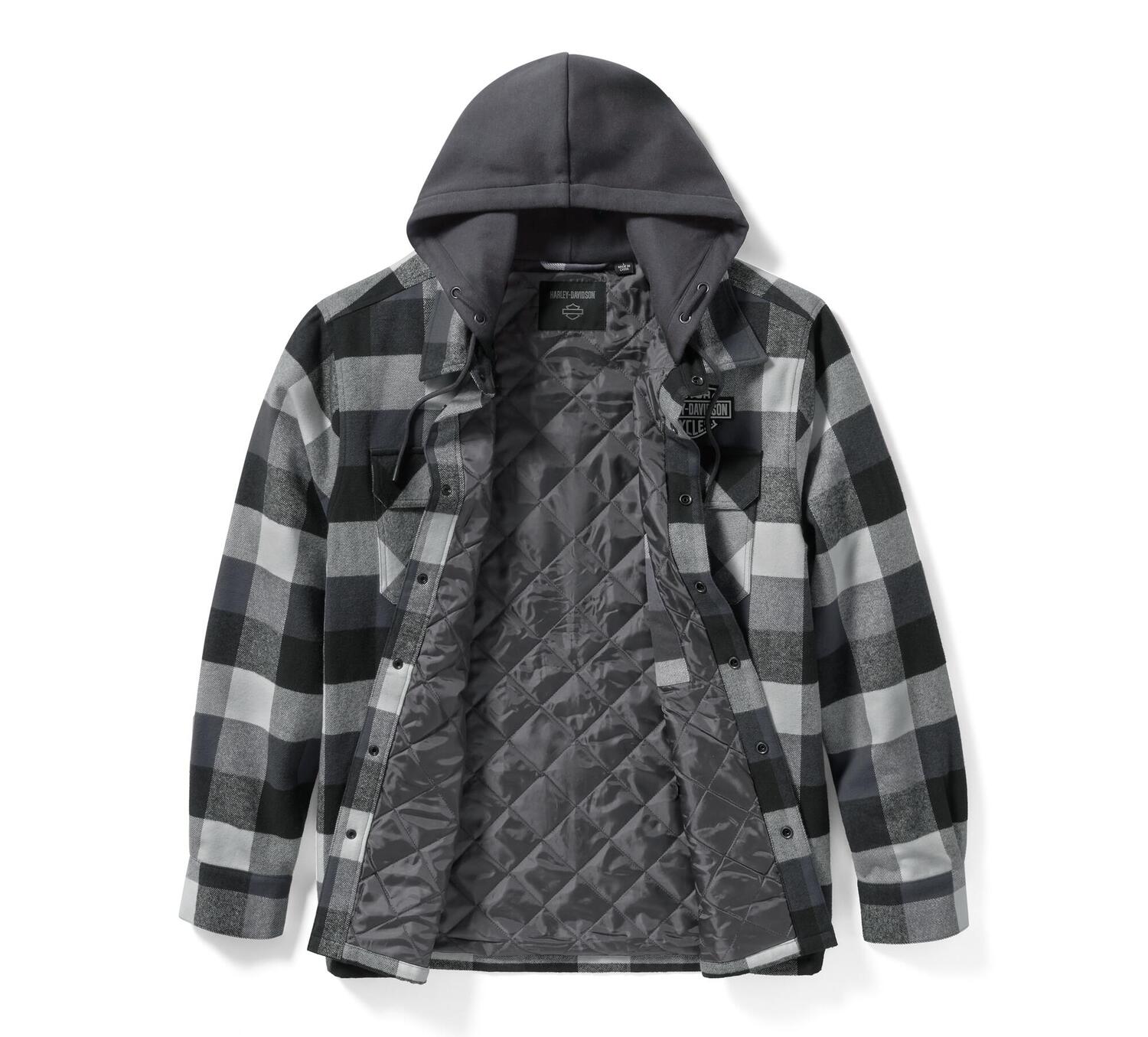 Chaqueta con Capucha Hombre Harley-Davidson® Men Traveler Hooded Shirt Jacket – Negro - Imagen 3