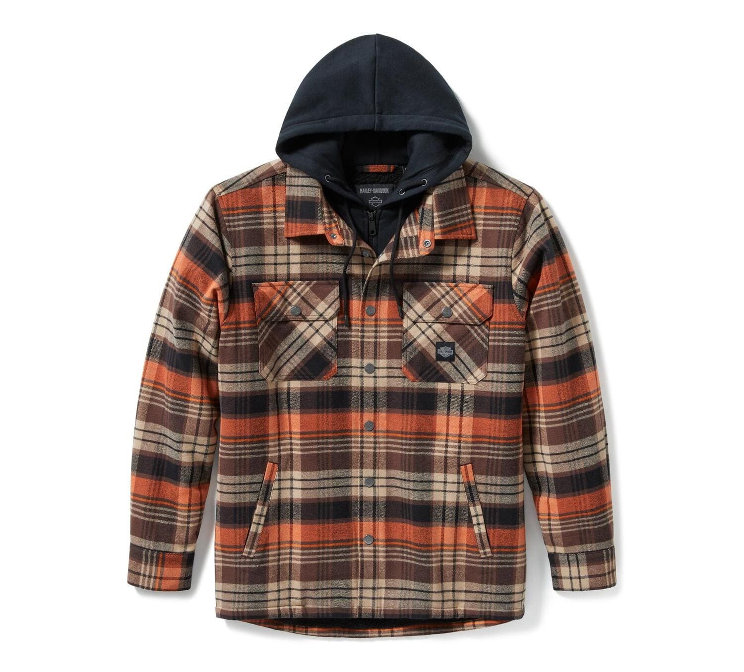 Chaqueta con Capucha y Forro Sherpa Hombre Harley-Davidson® Men Bar & Shield Hooded Shirt Jacket
