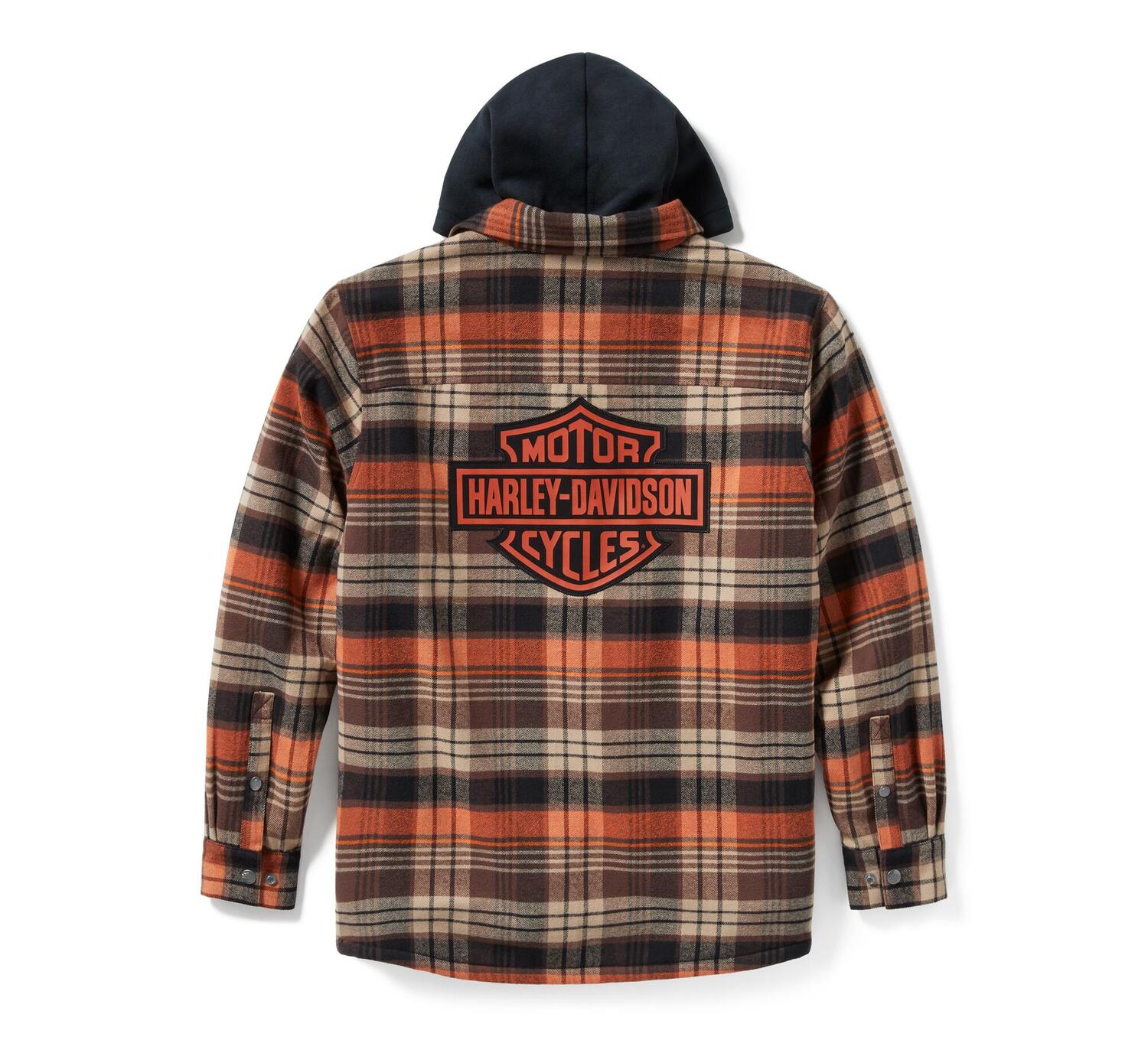 Chaqueta con Capucha y Forro Sherpa Hombre Harley-Davidson® Men Bar & Shield Hooded Shirt Jacket - Imagen 2
