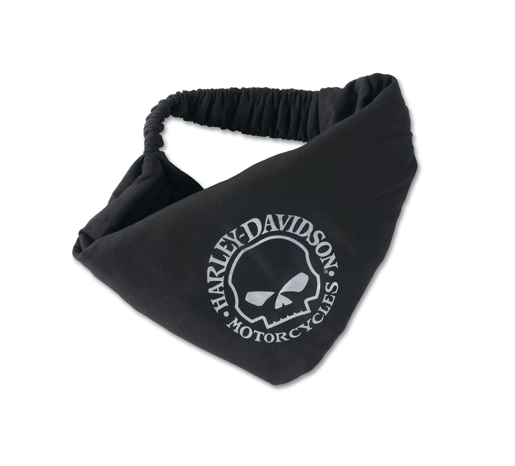 Diadema Harley-Davidson® Woman Metallic Willie G Skull Wrap – Negro