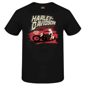 Camiseta Hombre Concesionario Cantabria Harley-Davidson® Men Fast Track USA- Negro